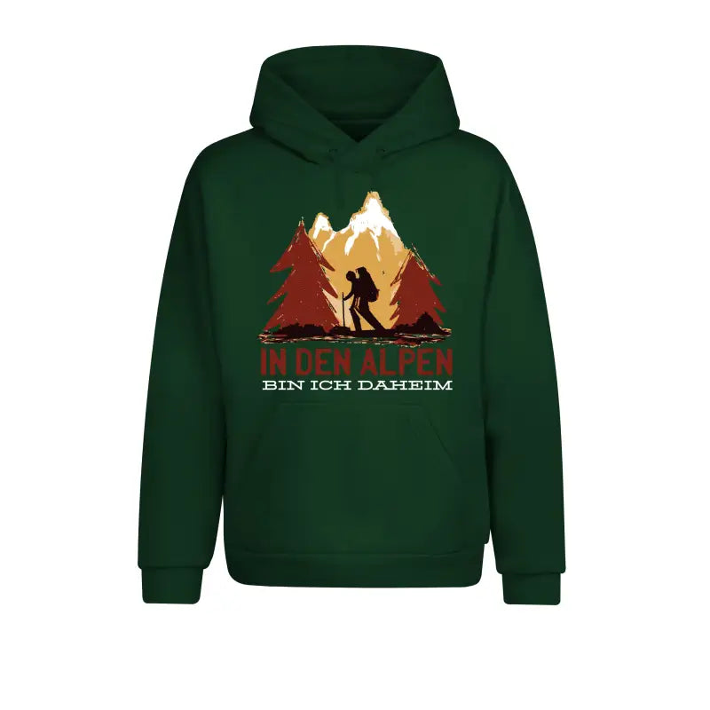 
                      
                        In den Alpen bin ich daheim Outdoor & Wandern Hoodie Unisex - XS / Dunkelgrün
                      
                    