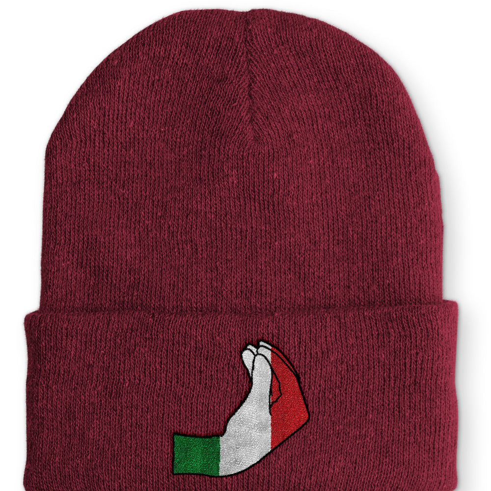 
                  
                    italienische Handzeichen Statement Beanie Mütze mit Spruch - Bordeaux - Mütze
                  
                