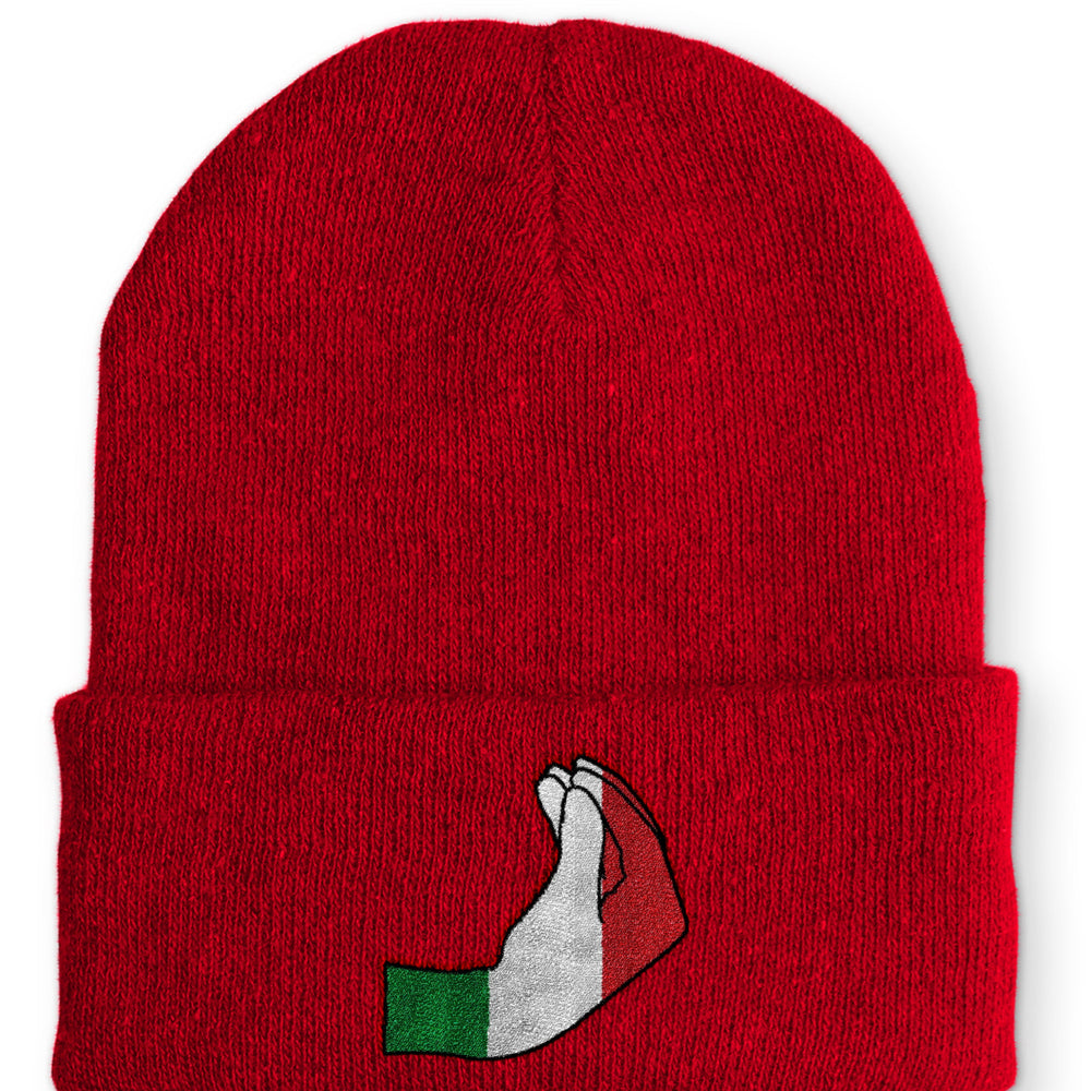 
                  
                    italienische Handzeichen Statement Beanie Mütze mit Spruch - Rot - Mütze
                  
                