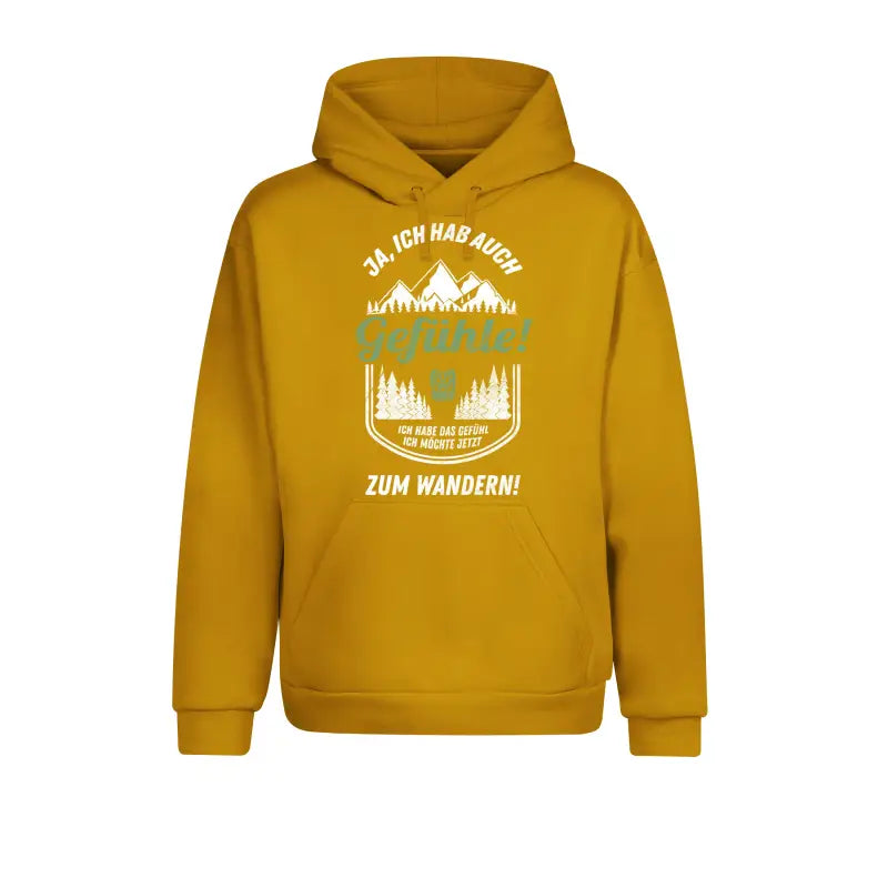 
                      
                        Ja ich hab auch Gefühle... habe das Gefühl möchte jetzt zum Wandern & Outdoor Hoodie Unisex - XS / Mustard
                      
                    