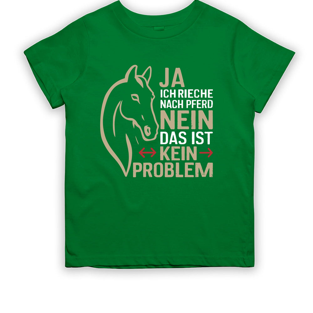 
                      
                        Ja ich rieche nach Pferd Nein das ist kein Problem Kinder T-Shirt - tshirtladen
                      
                    