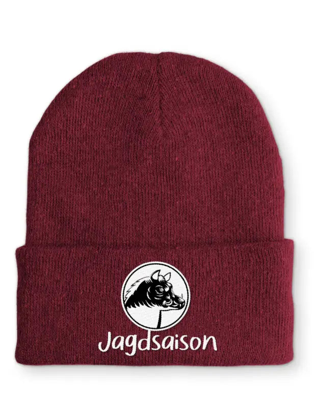 
                      
                        Jagdsaison Beanie Wintermütze Mütze mit Spruch - Bordeaux
                      
                    