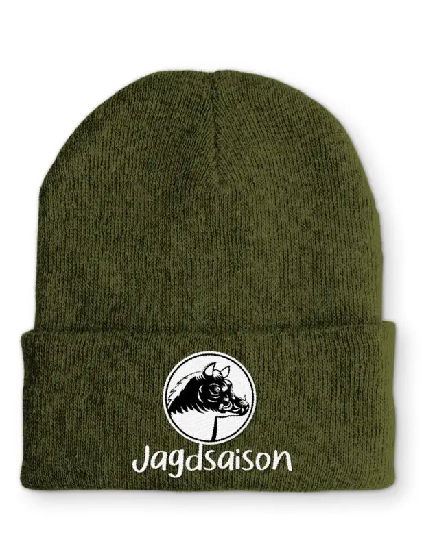 
                      
                        Jagdsaison Beanie Wintermütze Mütze mit Spruch - Olive
                      
                    