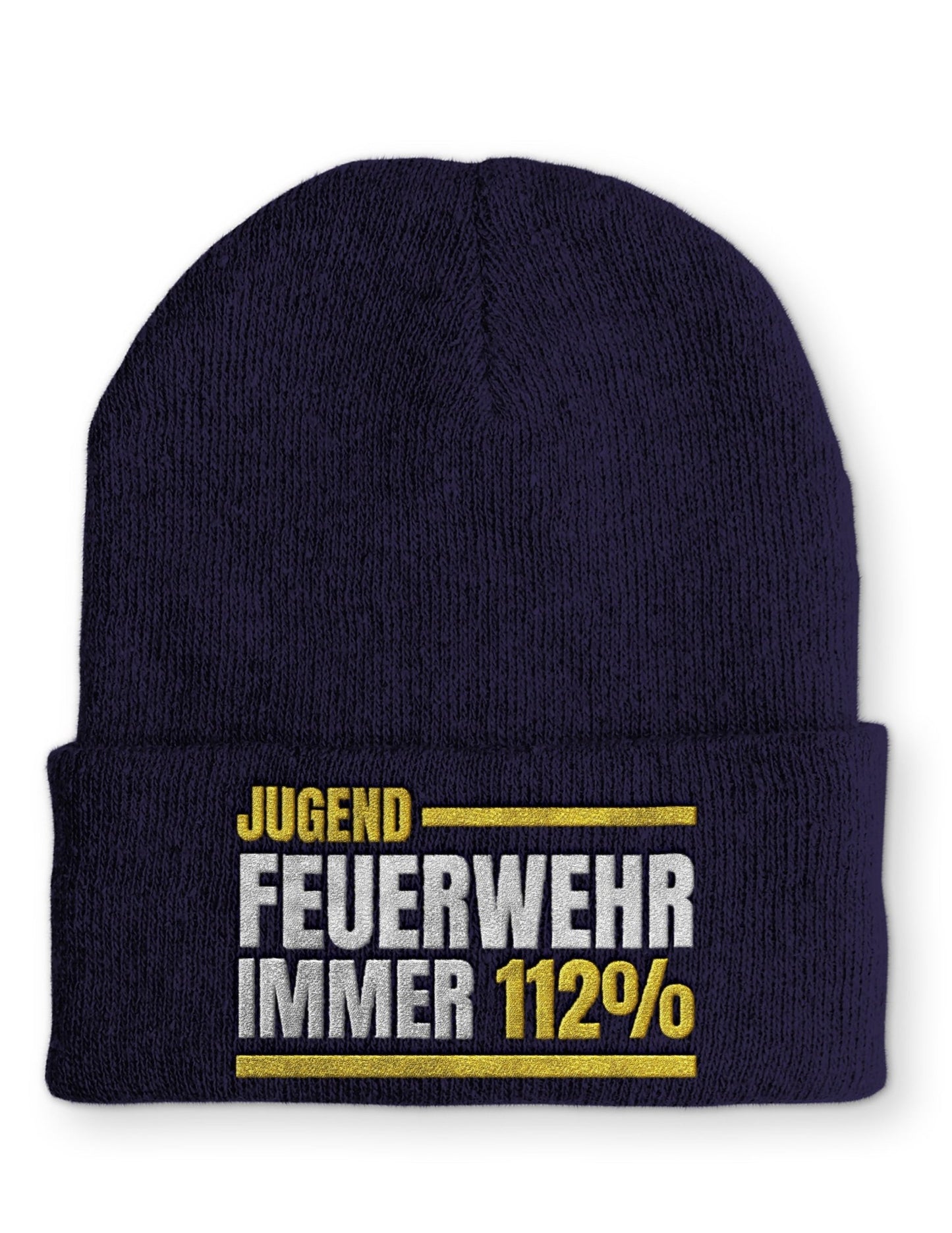 Jugendfeuerwehr immer 112% Beanie Mütze mit Spruch - tshirtladen - Mütze