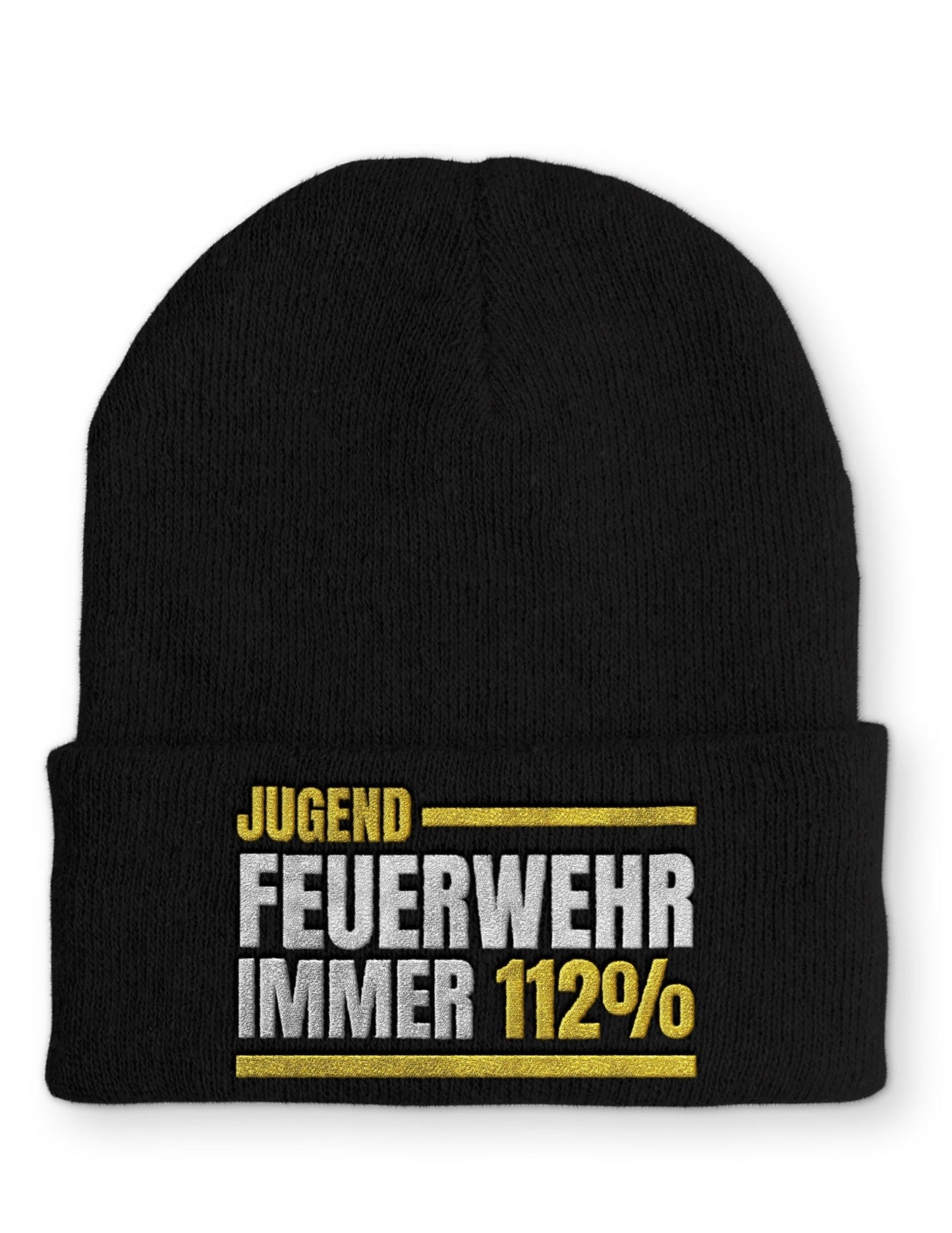 Jugendfeuerwehr immer 112% Beanie Mütze mit Spruch - tshirtladen - Mütze