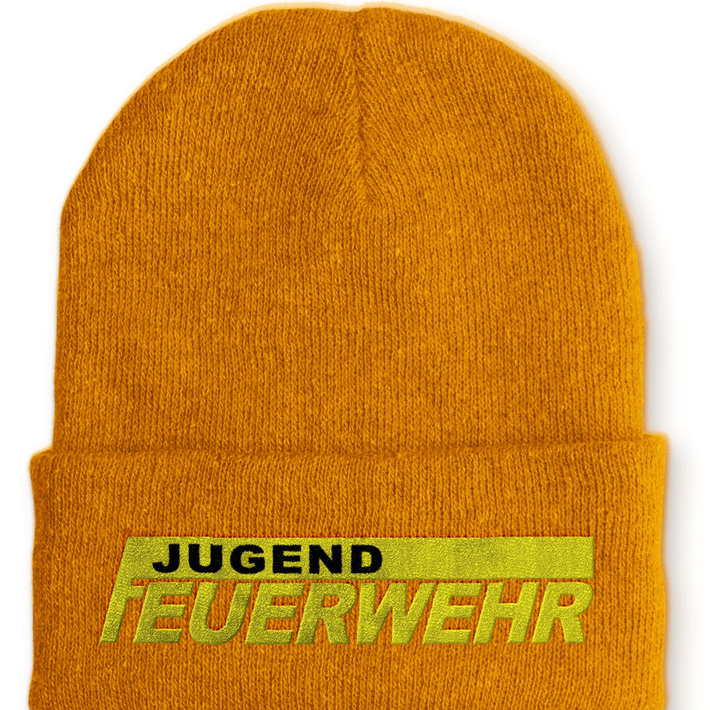 
                  
                    Jugendfeuerwehr Keller Beanie Mütze mit Spruch - Mustard - Mütze
                  
                