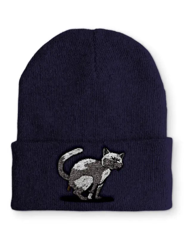 Kackende Katze Beanie Wintermütze Mütze mit Spruch