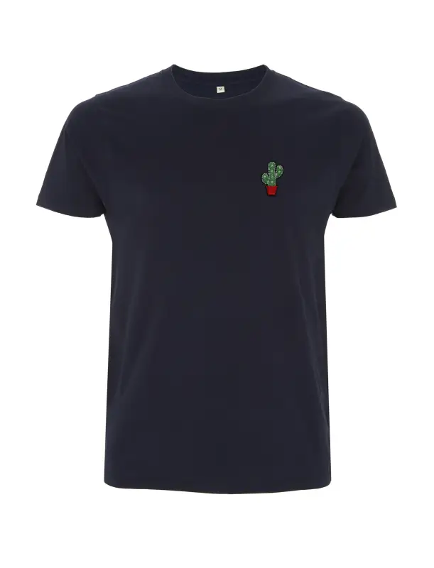 Kaktus Unisex Herren T - Shirt - Navy / S