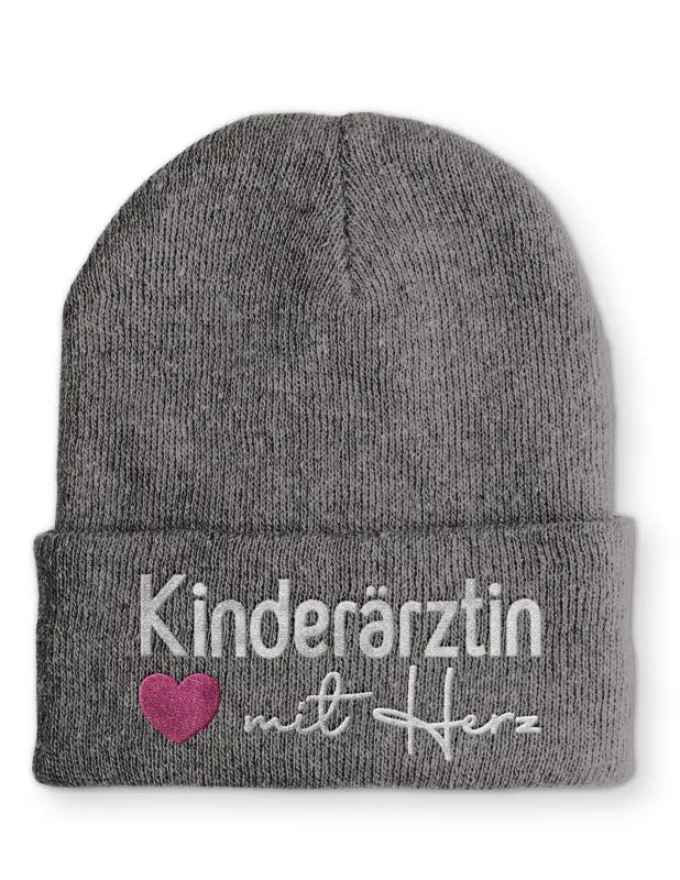 
                      
                        Kinderärztin mit Herz Statement Beanie Mütze Spruch - Grey
                      
                    