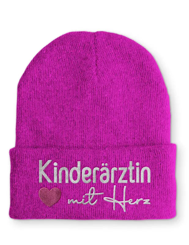 
                      
                        Kinderärztin mit Herz Statement Beanie Mütze Spruch - Pink
                      
                    