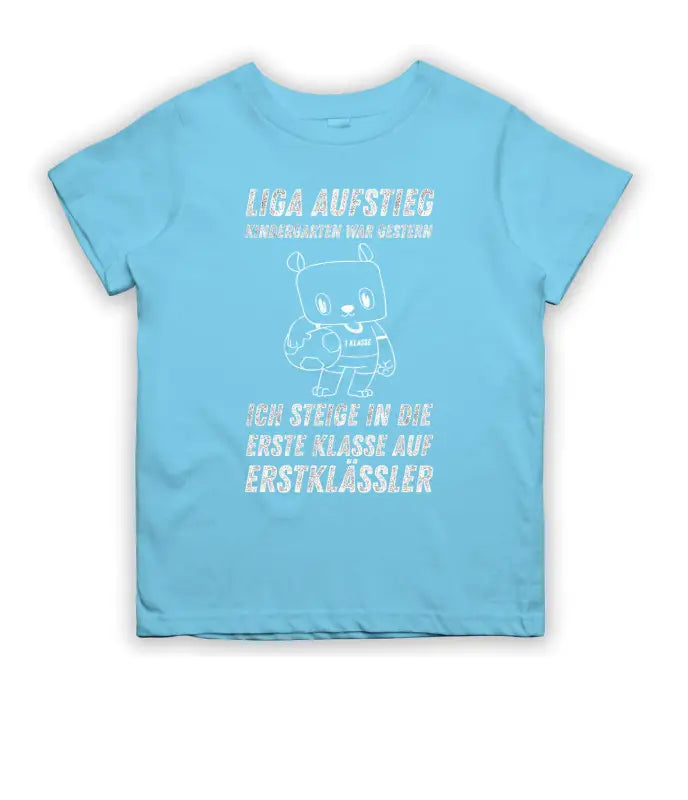 Kindergarten war gestern! Schulanfang T - Shirt Kinder - 104 - 110 / Light Blue