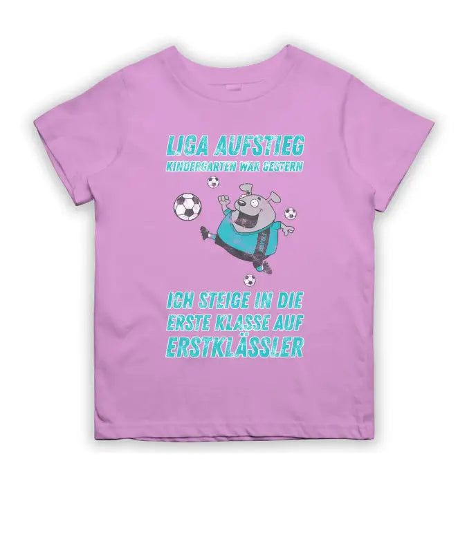 Kindergarten war gestern! Schulanfang T - Shirt Kinder - 104 - 110 / Light Pink