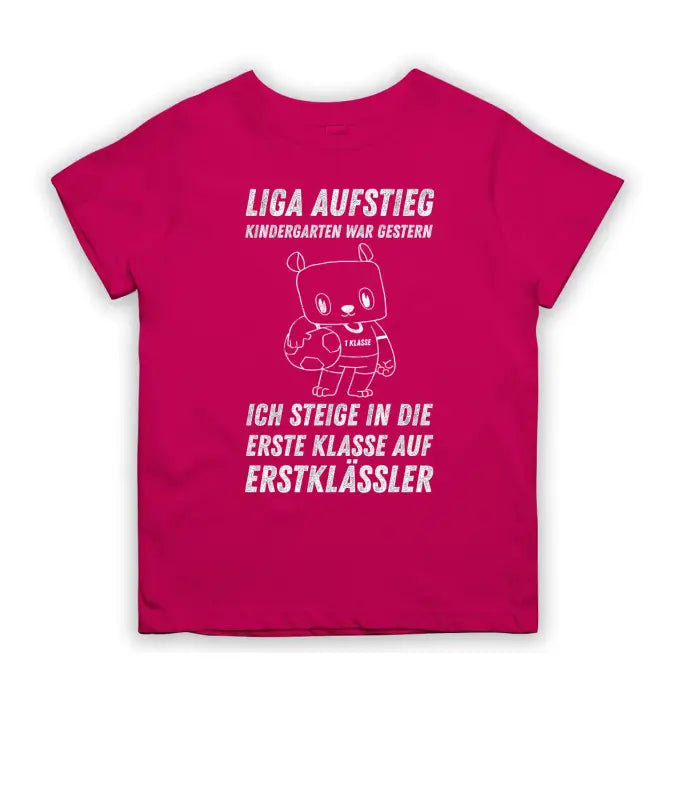 Kindergarten war gestern! Schulanfang T - Shirt Kinder - 104 - 110 / Pink