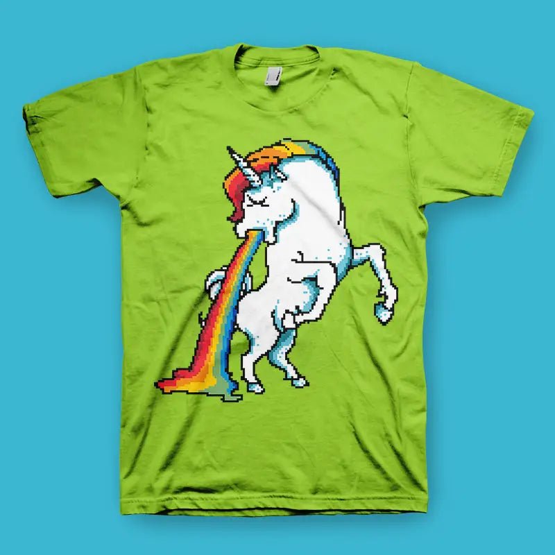 Kotzendes Einhorn Herren T-Shirt - tshirtladen - 
