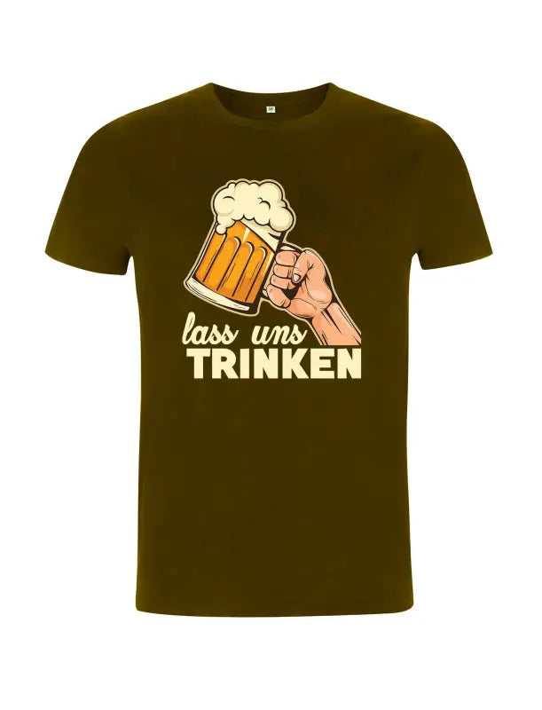 Krug lass uns trinken Herren T - Shirt - S / Khaki