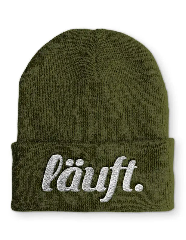 
                      
                        läuft Wintermütze Spruchmütze Beanie perfekt für die kalte Jahreszeit - Olive
                      
                    