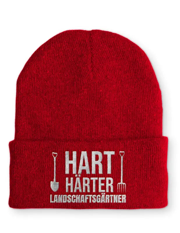 
                      
                        Landschaftsgärtner Statement Beanie Mütze mit Spruch - Rot
                      
                    