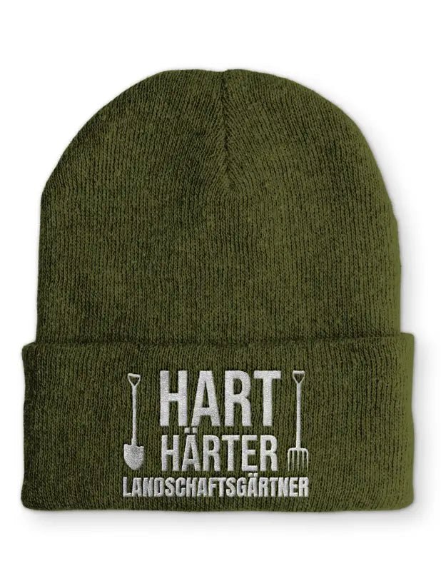 Landschaftsgärtner Statement Beanie Mütze mit Spruch - tshirtladen - Mütze