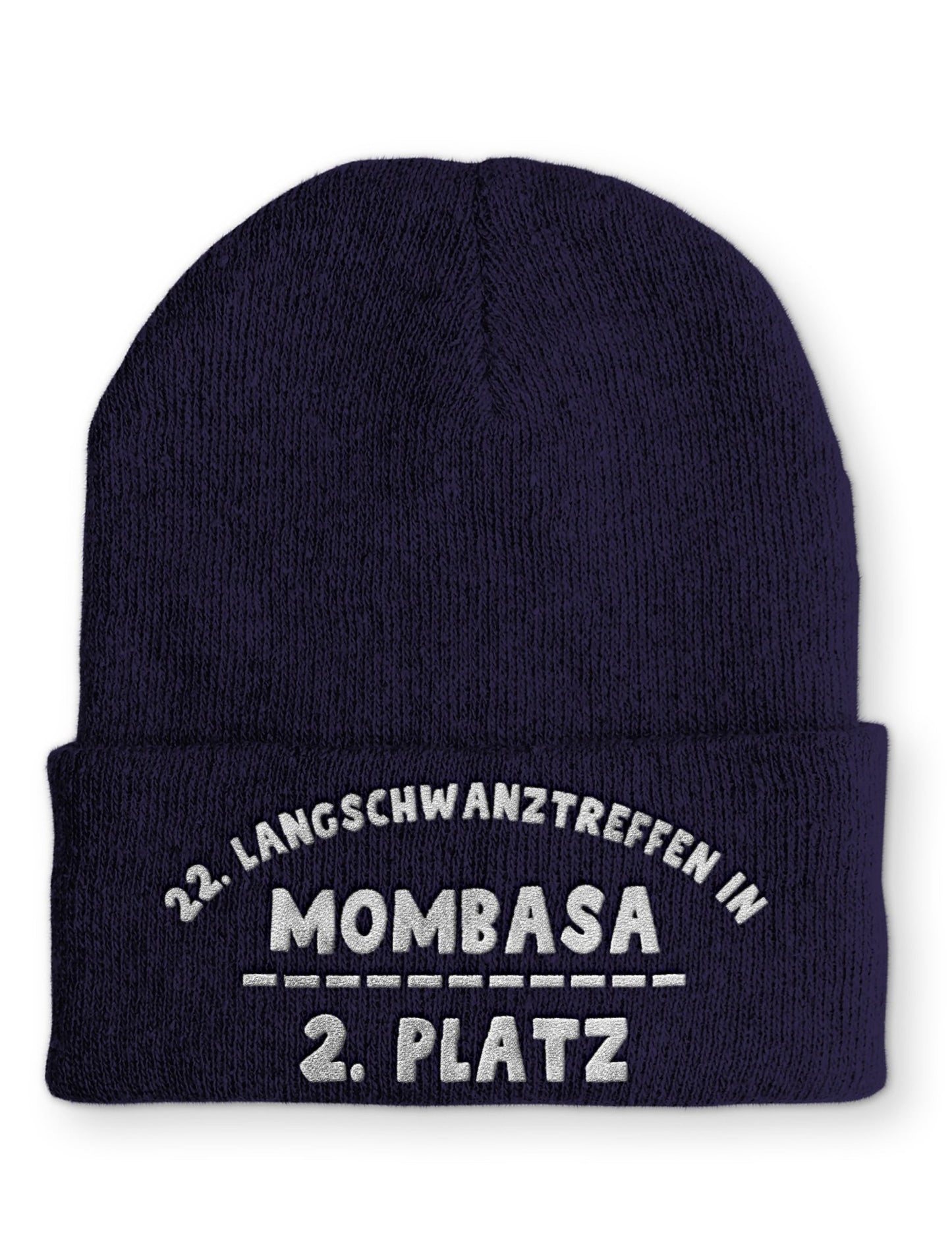 Langschwanztreffen 2. Platz Statement Beanie Mütze mit Spruch - tshirtladen - Mütze