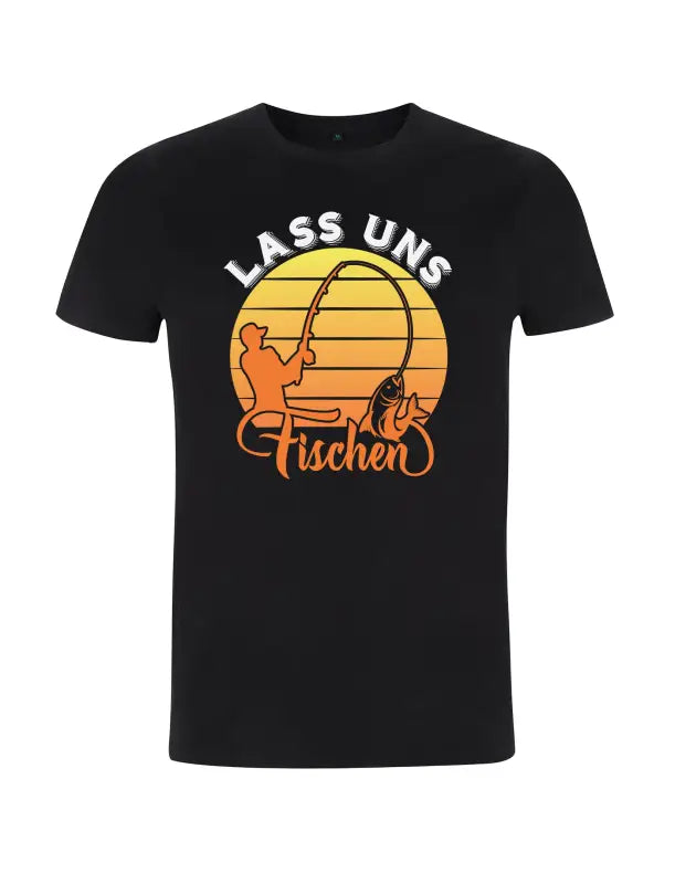 Lass uns Fischen Herren T - Shirt - S / Schwarz