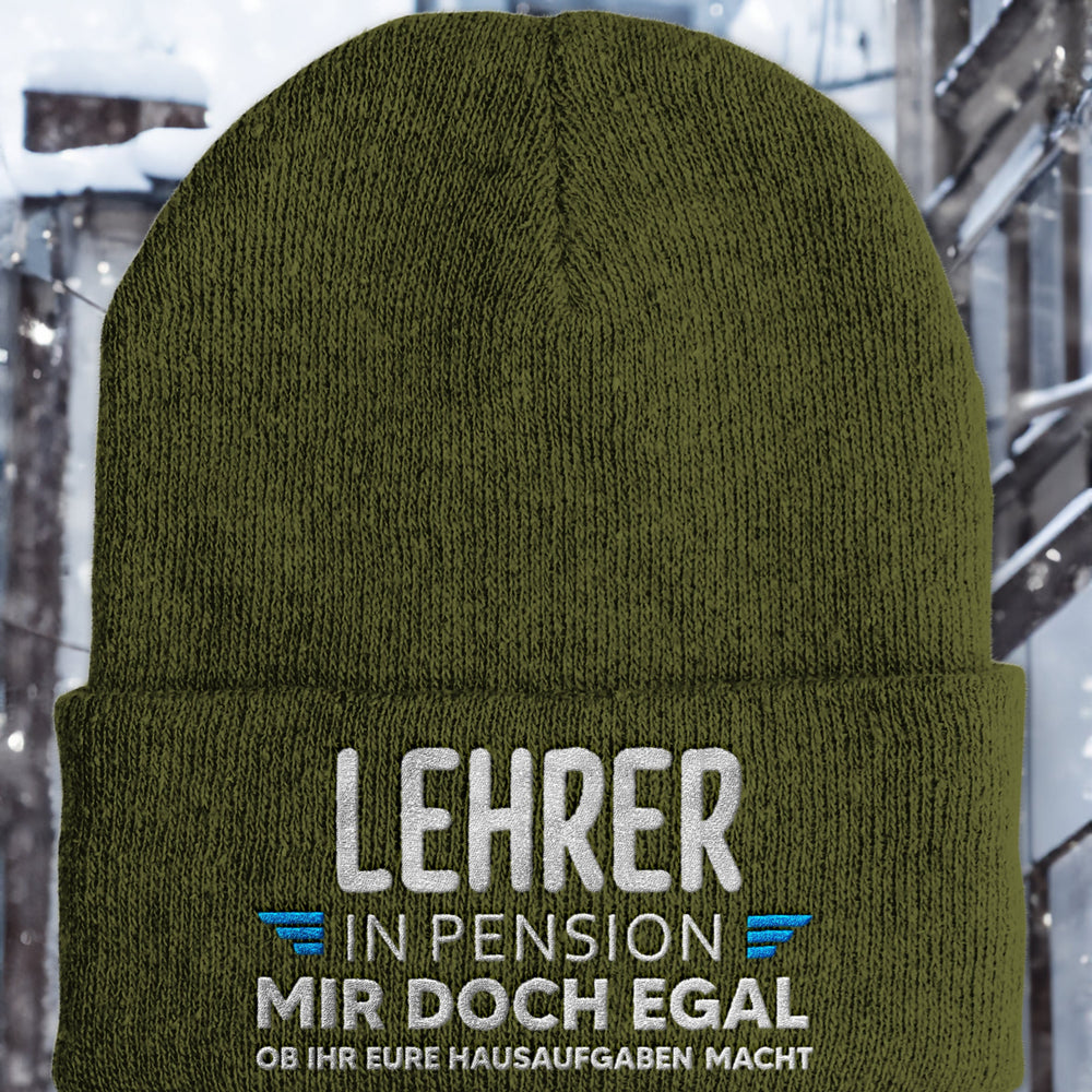 
                  
                    Lehrer in Pension Beanie Mütze mit Spruch - Mütze
                  
                