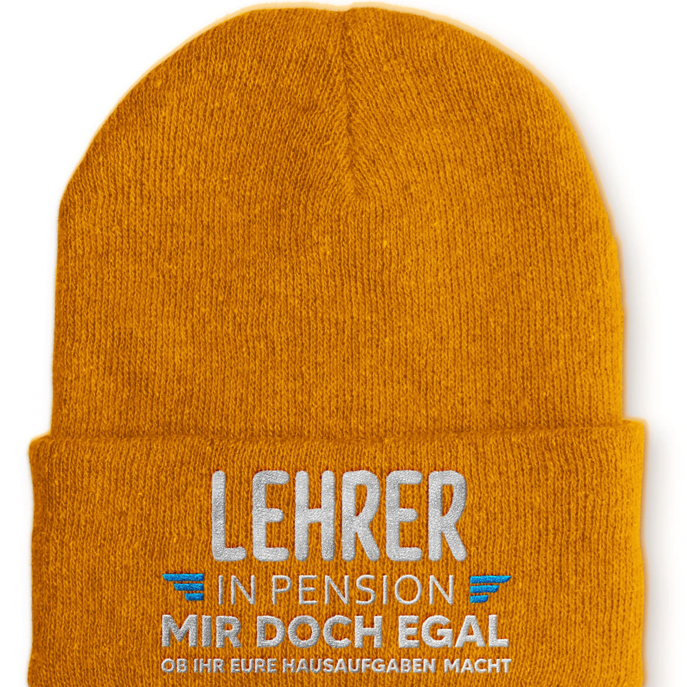 
                  
                    Lehrer in Pension Beanie Mütze mit Spruch - Mustard - Mütze
                  
                