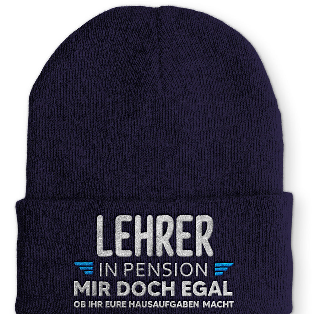 
                  
                    Lehrer in Pension Beanie Mütze mit Spruch - Navy - Mütze
                  
                