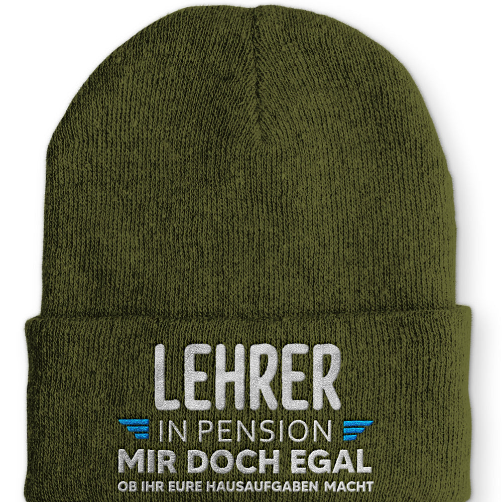 
                  
                    Lehrer in Pension Beanie Mütze mit Spruch - Olive - Mütze
                  
                