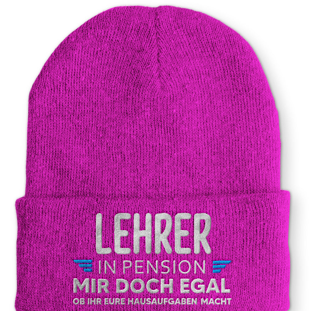 
                  
                    Lehrer in Pension Beanie Mütze mit Spruch - Pink - Mütze
                  
                