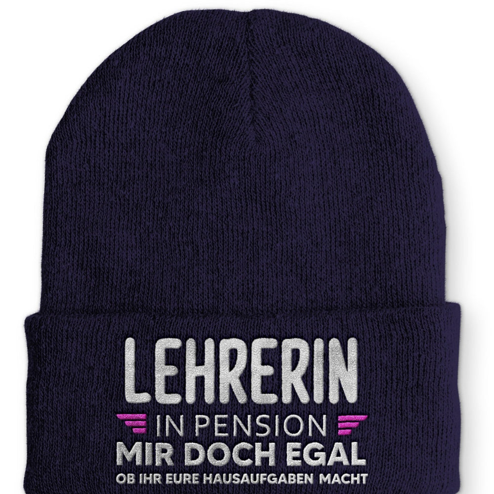 
                  
                    Lehrerin in Pension Beanie Mütze mit Spruch - tshirtladen - Mütze
                  
                