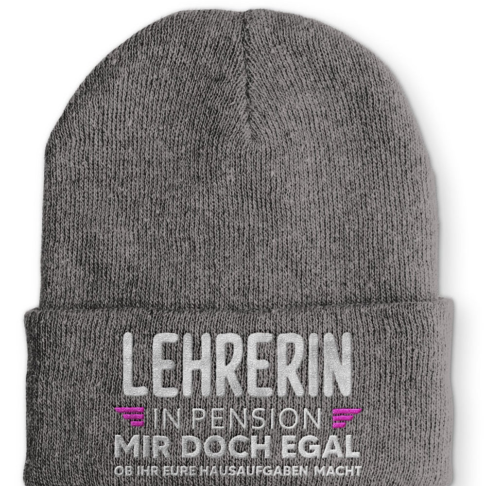 
                  
                    Lehrerin in Pension Beanie Mütze mit Spruch - tshirtladen - Mütze
                  
                