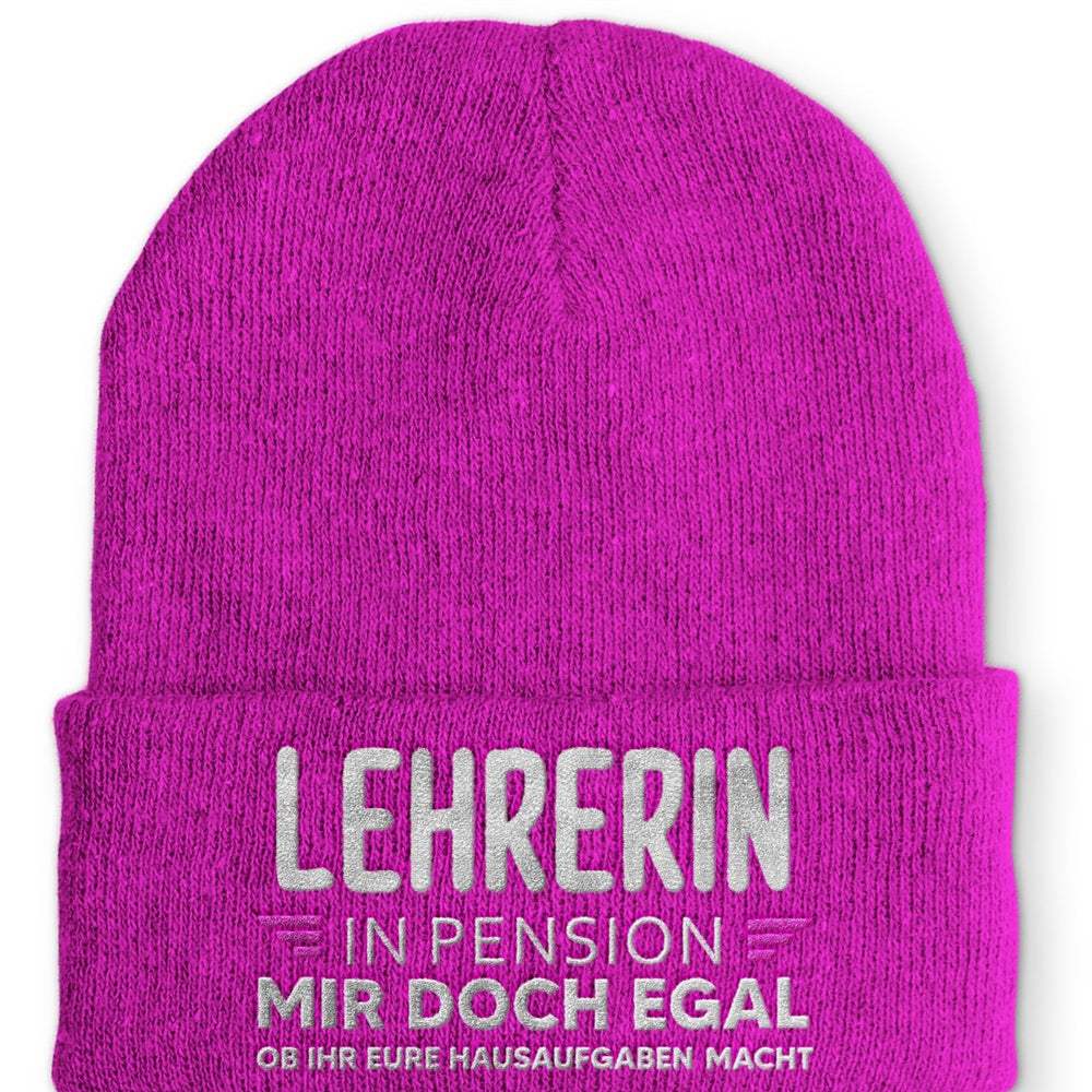 
                  
                    Lehrerin in Pension Beanie Mütze mit Spruch - tshirtladen - Mütze
                  
                