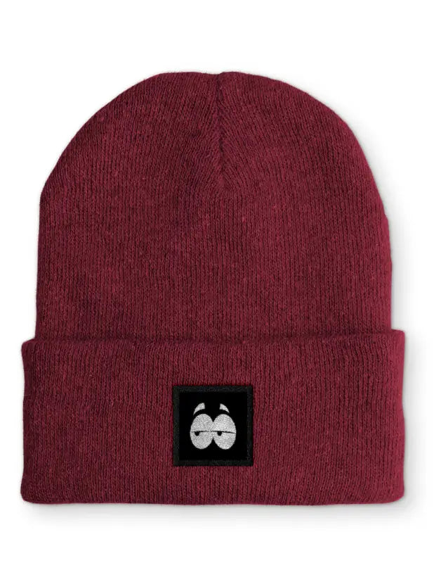 
                      
                        Lustige Comic Eye Augen Statement Beanie Mütze mit Spruch - Bordeaux
                      
                    