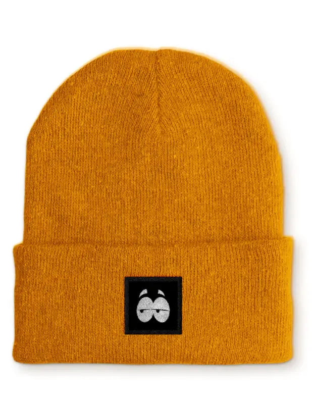 
                      
                        Lustige Comic Eye Augen Statement Beanie Mütze mit Spruch - Mustard
                      
                    