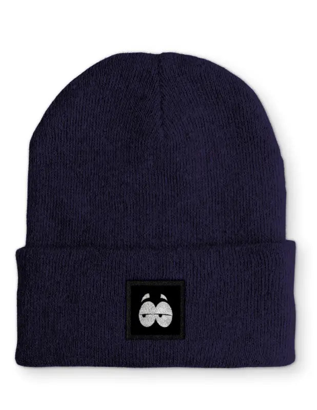 
                      
                        Lustige Comic Eye Augen Statement Beanie Mütze mit Spruch - Navy
                      
                    