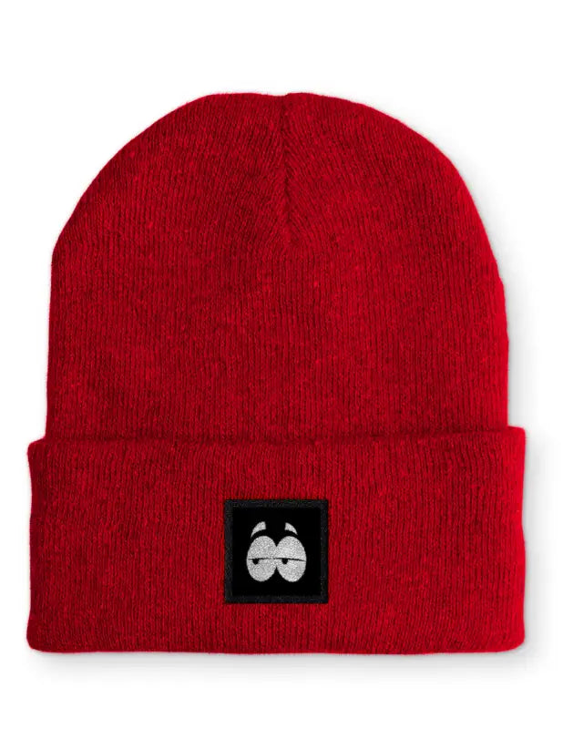 
                      
                        Lustige Comic Eye Augen Statement Beanie Mütze mit Spruch - Rot
                      
                    