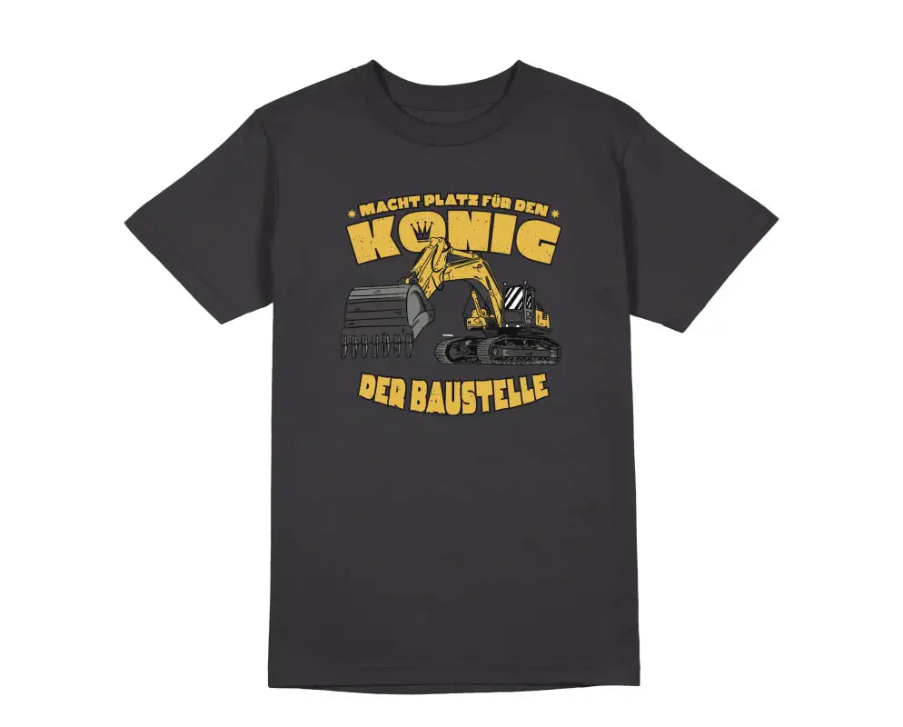 
                      
                        Macht Platz für den König der Baustelle Handwerker Herren Unisex T - Shirt - S / Dunkelgrau
                      
                    