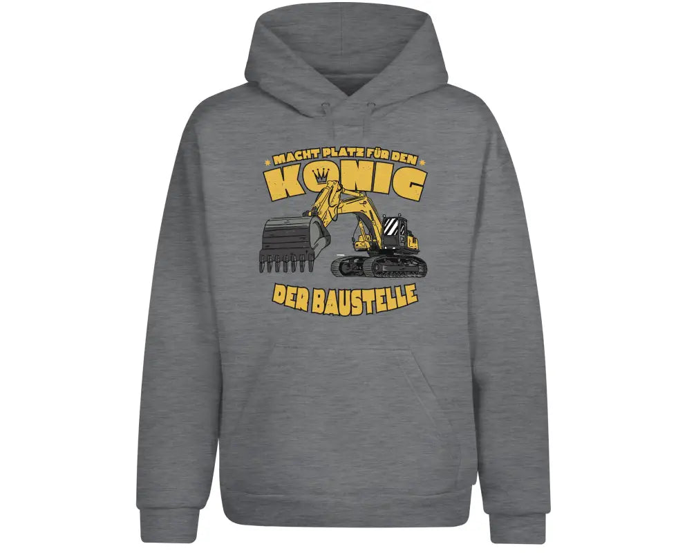 Macht Platz für den König der Baustelle Handwerker Hoodie Unisex - XS / Grau