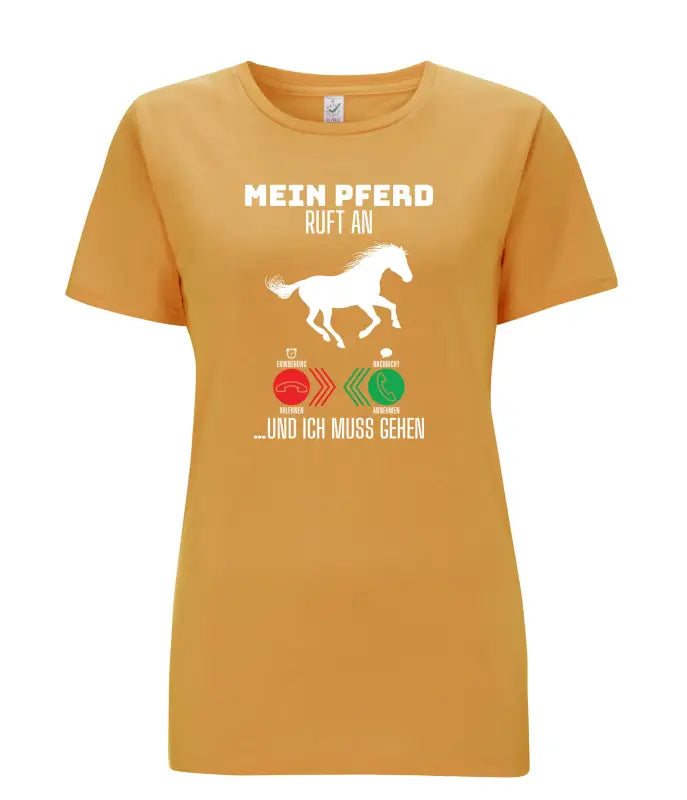 
                      
                        Mein Pferd ruft an...und ich muss gehen Damen T - Shirt 2.0 - S / Mango
                      
                    