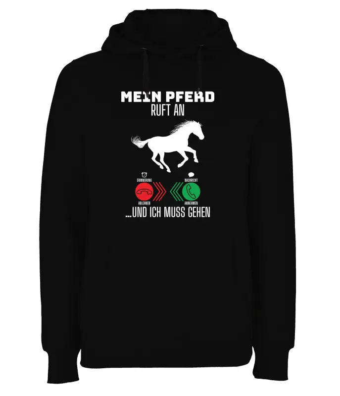 
                      
                        Mein Pferd ruft an und ich muss gehen Hoodie Unisex 2.0 - XS / Schwarz
                      
                    