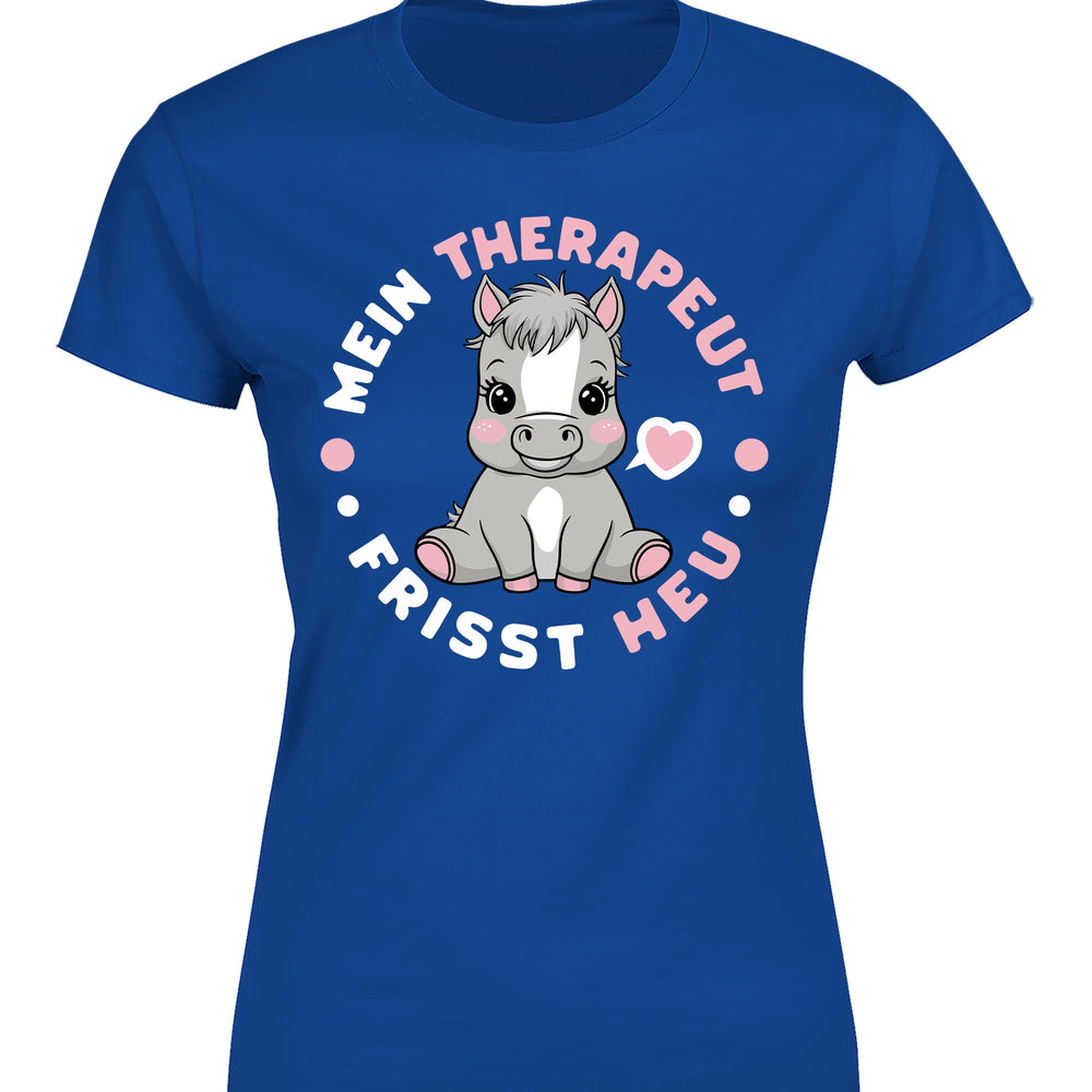 
                      
                        Mein Therapeut frisst Heu Damen T-Shirt - tshirtladen
                      
                    