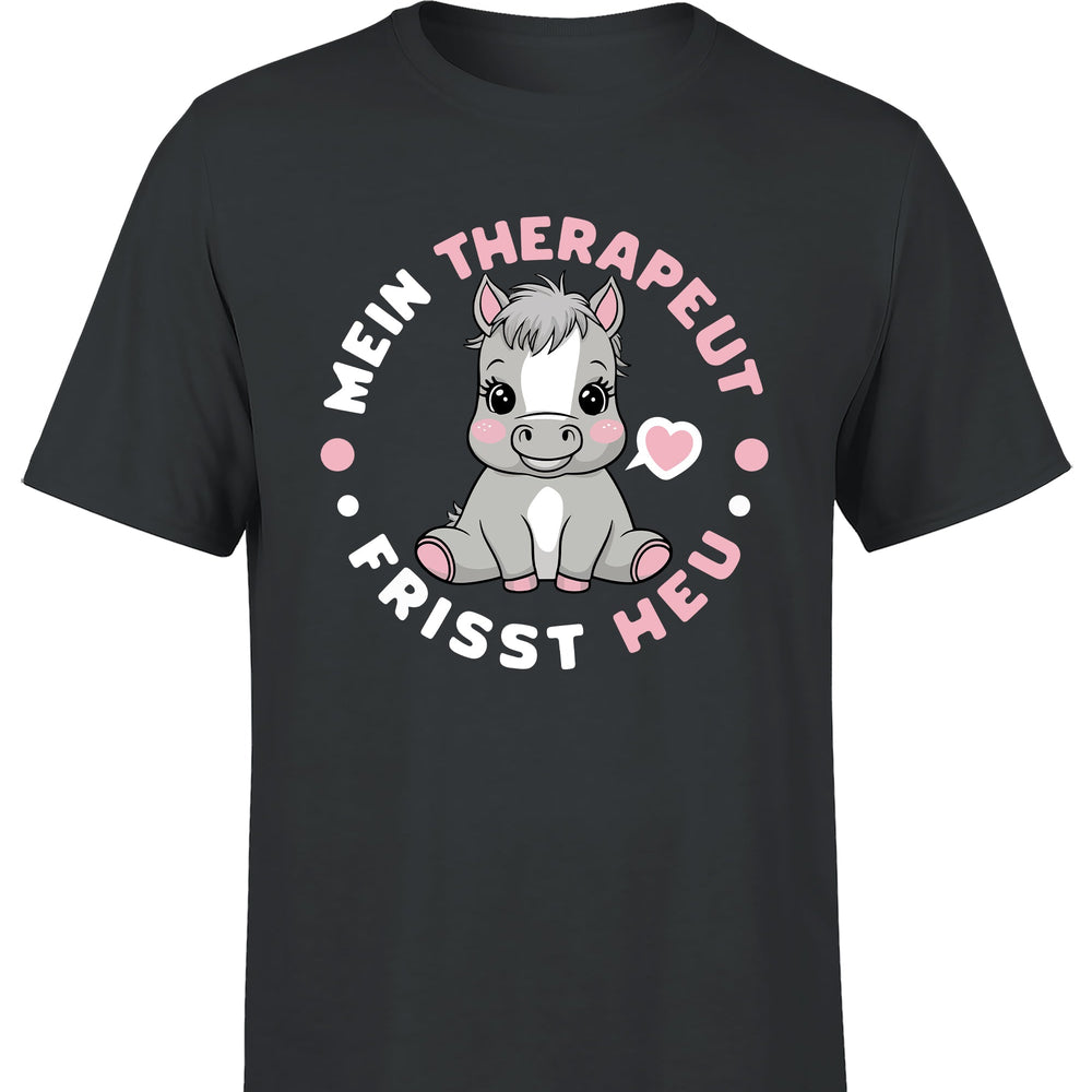 
                      
                        Mein Therapeut frisst Heu Herren T-Shirt - tshirtladen
                      
                    