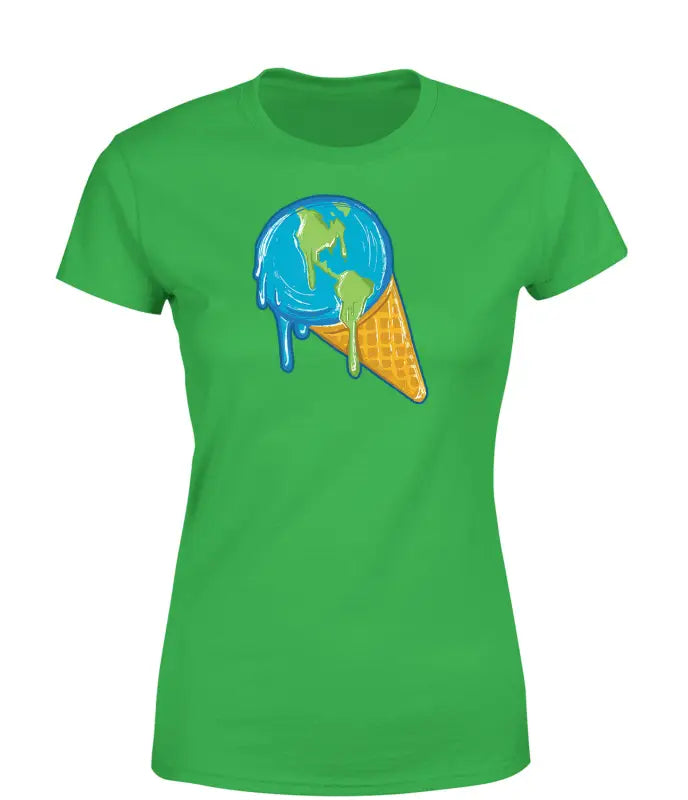 Melting Earth Ice Damen T - Shirt Fairtrade - S / Grün