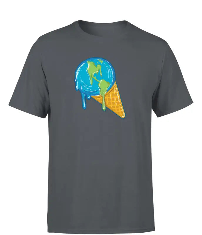 Melting Earth Ice Herren T - Shirt - Dunkelgrau / S