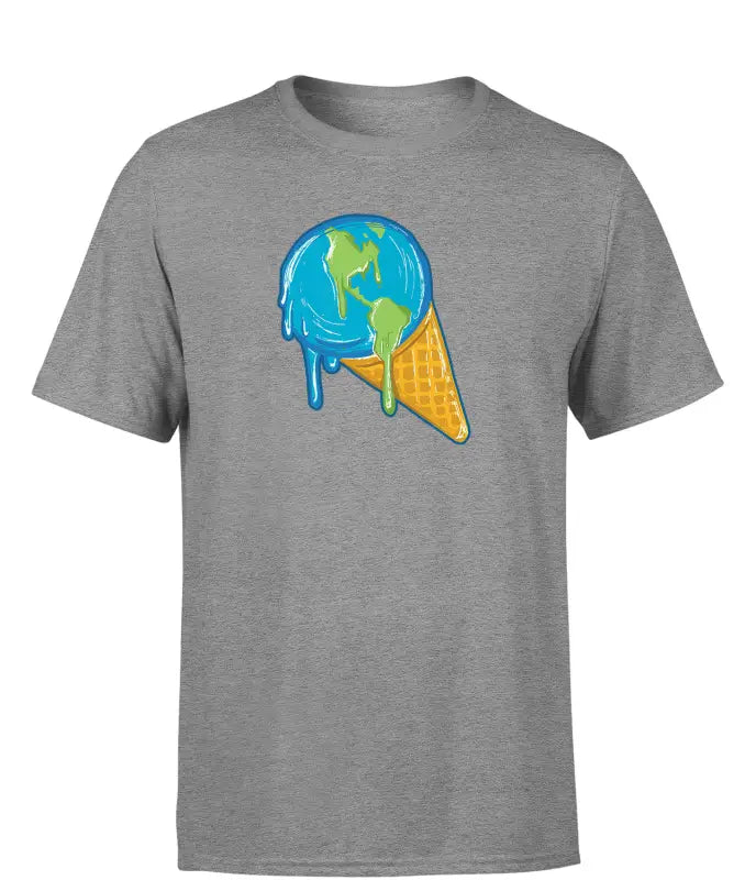 Melting Earth Ice Herren T - Shirt - Grau / S