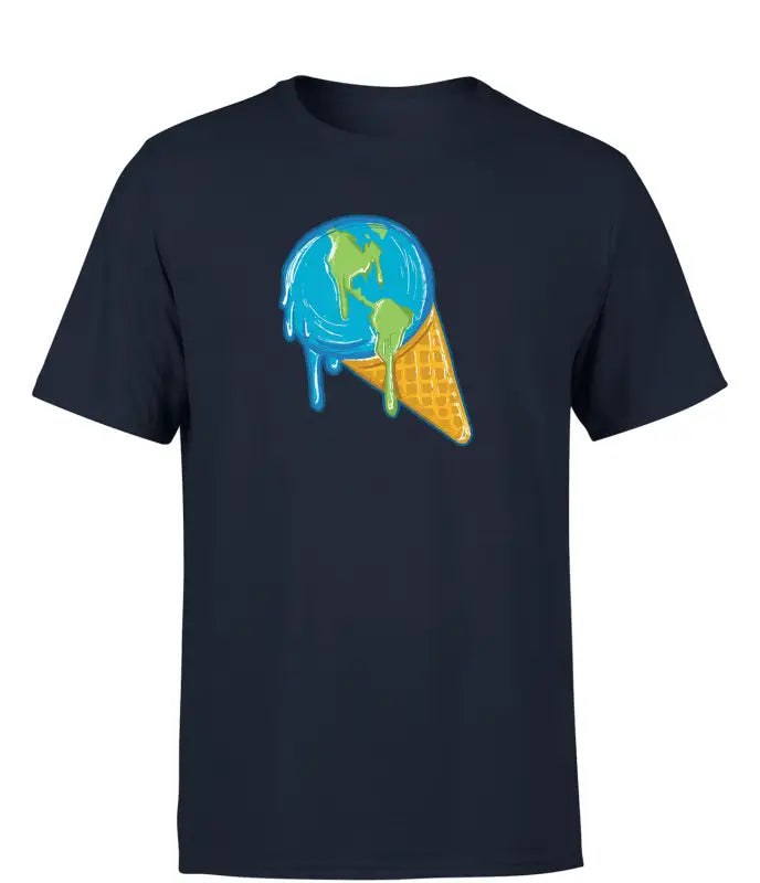 Melting Earth Ice Herren T - Shirt - Navy / S