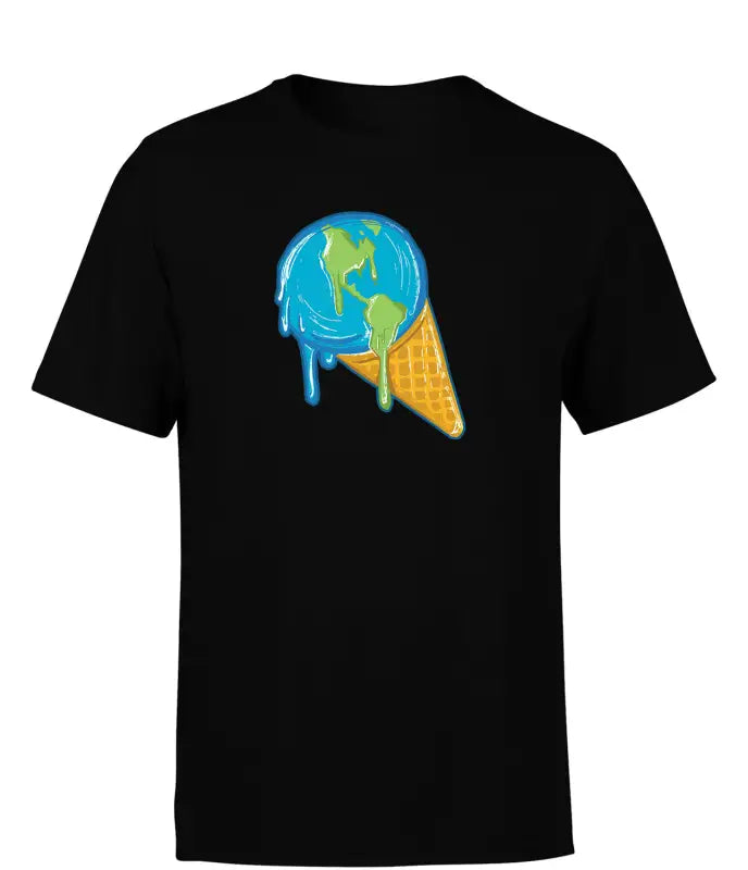 Melting Earth Ice Herren T - Shirt - Schwarz / S