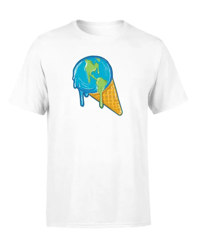 Melting Earth Ice Herren T - Shirt - Weiss / S