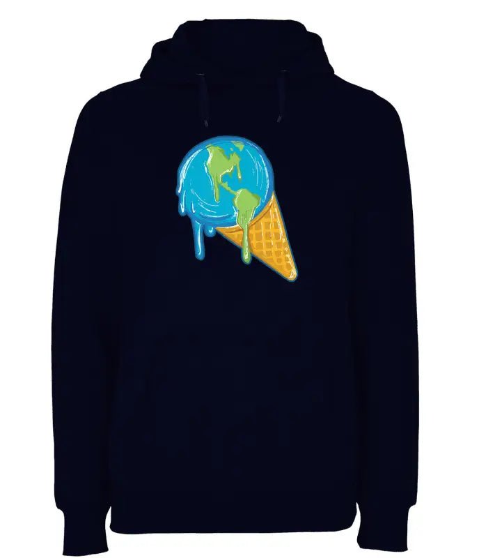 Melting Earth Ice Hoodie Unisex Fairtrade - tshirtladen - 