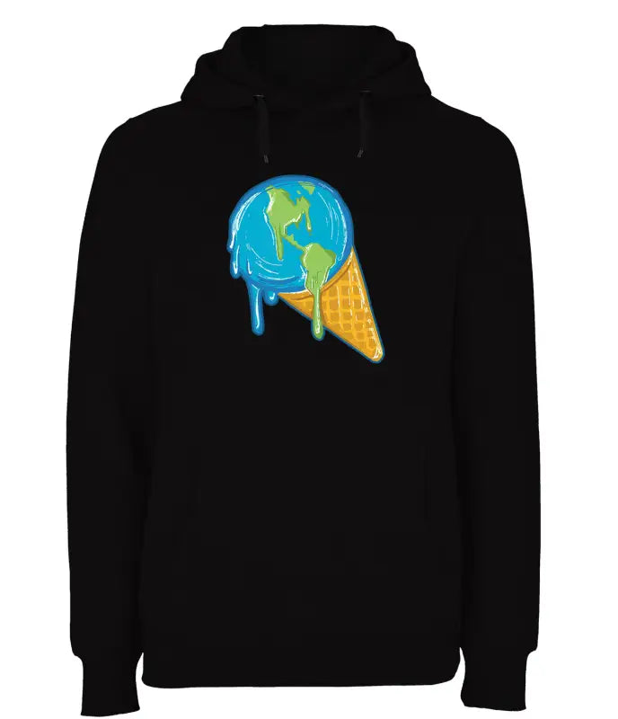 Melting Earth Ice Hoodie Unisex Fairtrade - XS / Schwarz